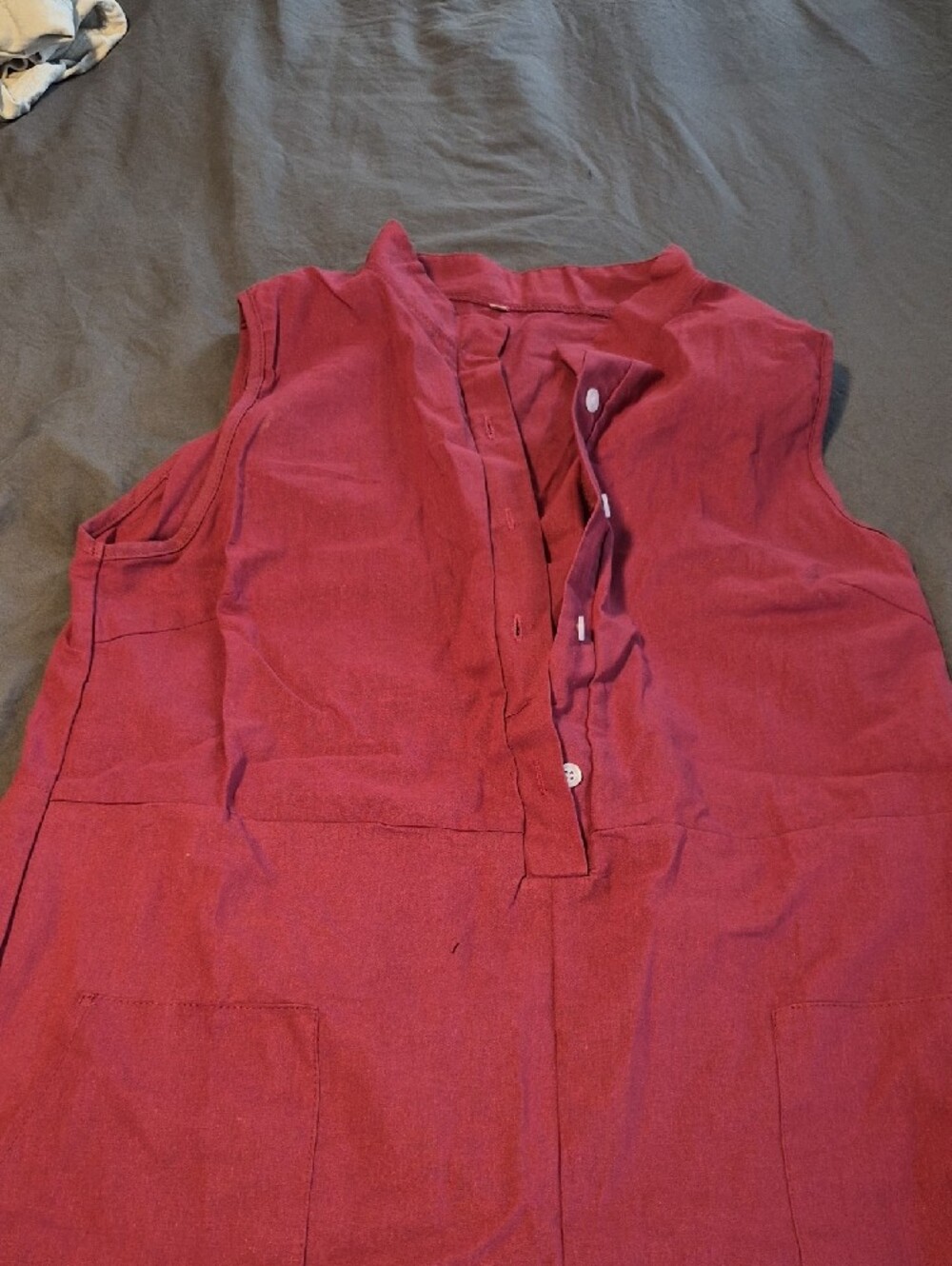 Womens Sleeveless Raspberry Wide-Leg Jumpsuit - Picture 2 of 6